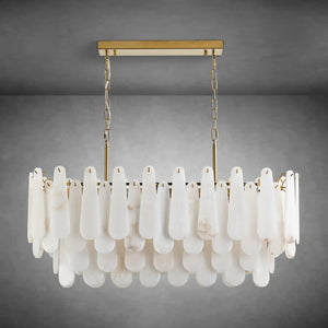 modern alabaster round pendant light