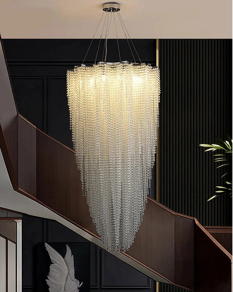 Aria Cascading Crystal Foyer Chandelier