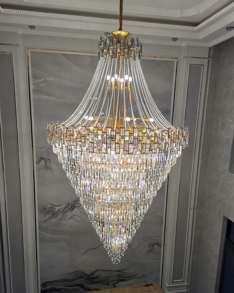 Aria Massive Tiered Crystal Chandelier