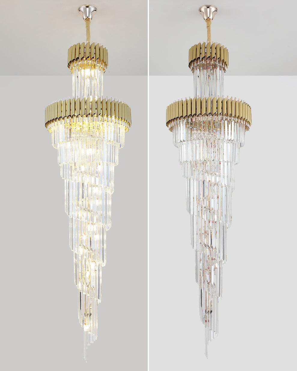 Aria Cascading Crystal Prism Chandelier