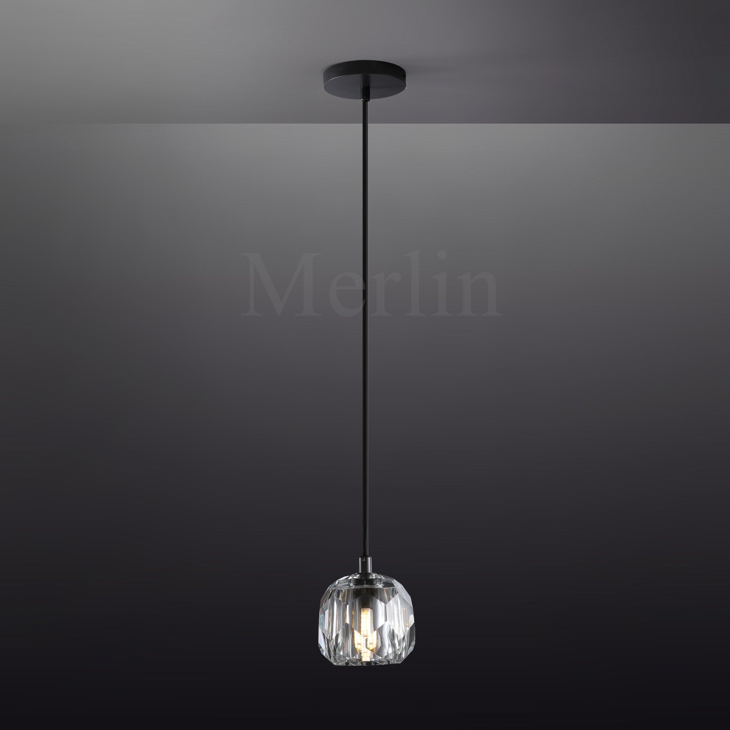 Kristal Ball Crystal Pendant Lighting, Minimalist Pendant Lamp Perfect for Modern Kitchen Islands