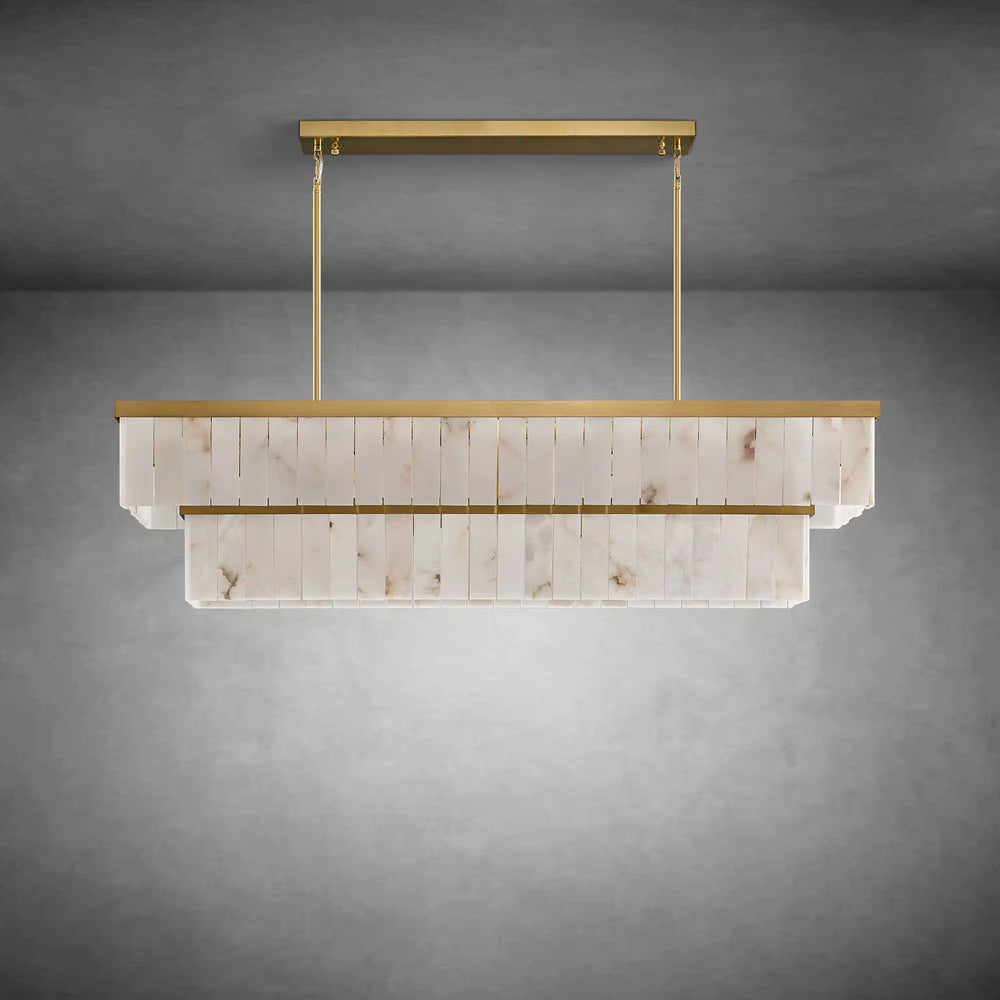Rectangle Alabaster Chandelier