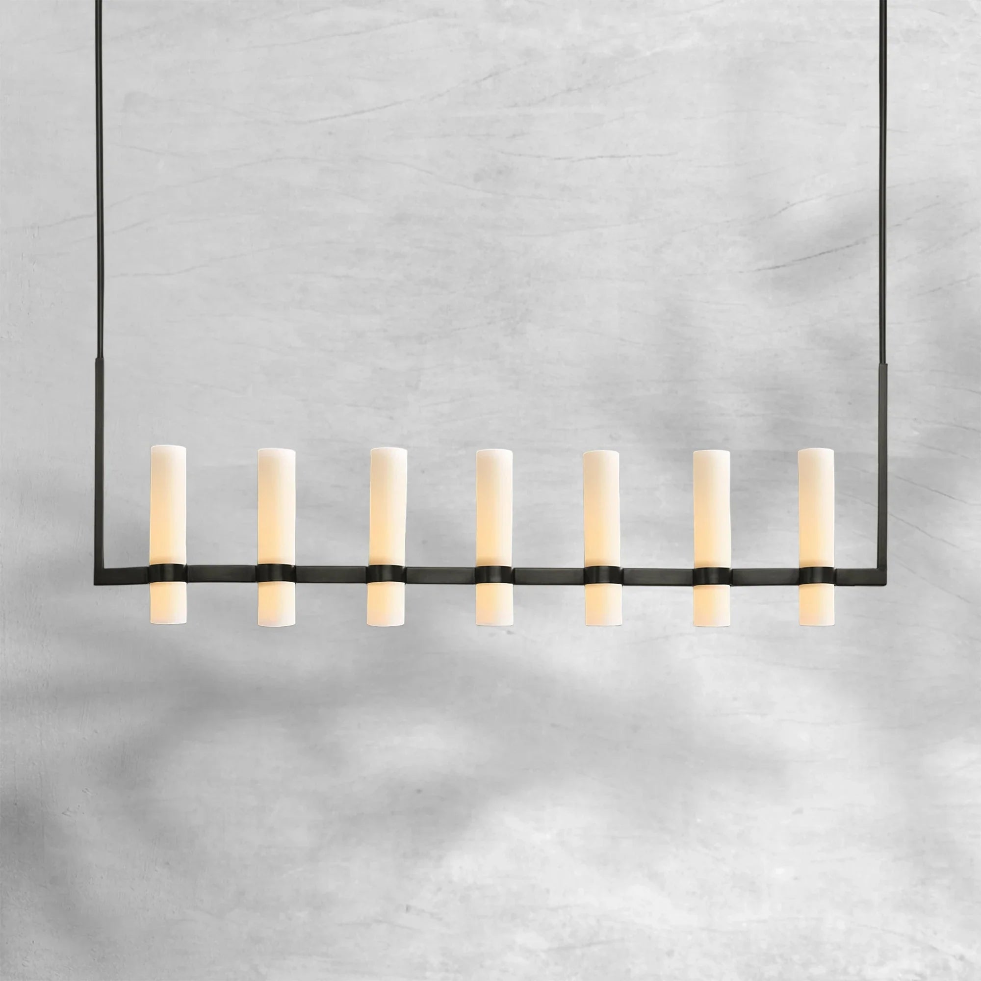 Lavelle Linear Milk Glass Chandelier