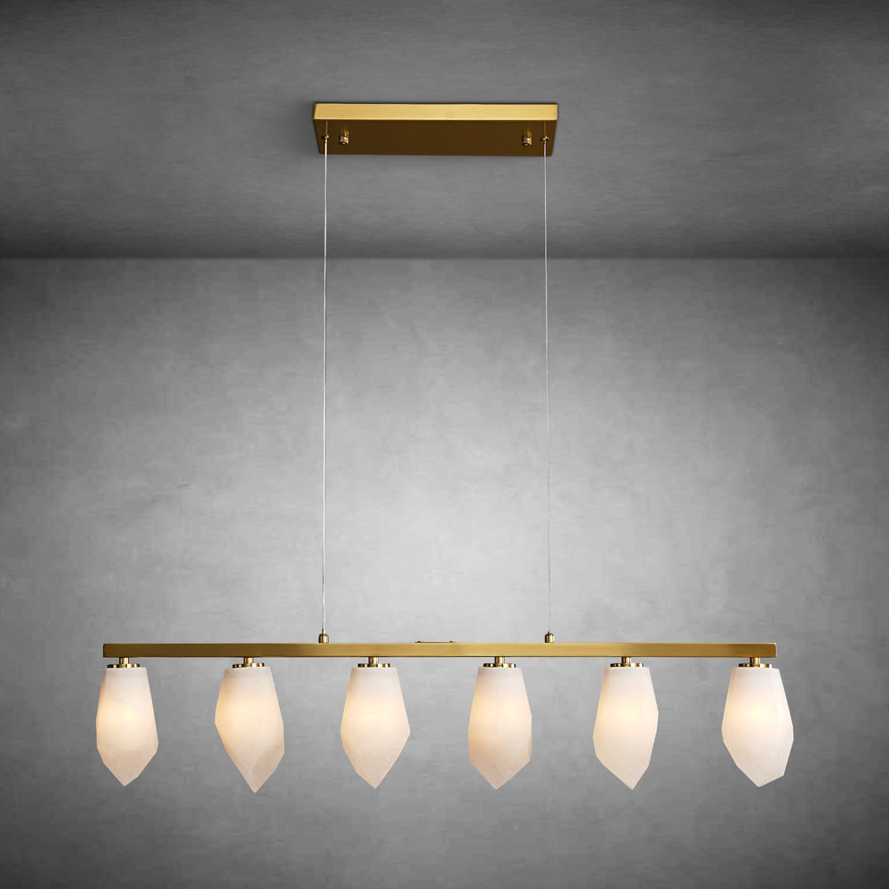 Diamond Alabaster Chandelier L39"