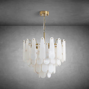 modern alabaster round pendant light