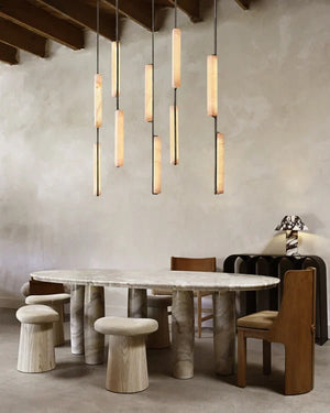Auduban Alabaster Linear Chandelier - Arialamps