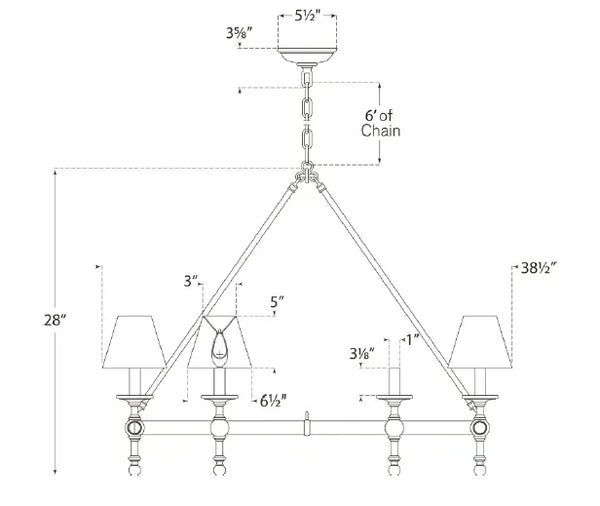 Chapman & Myers Classic Ring Chandelier