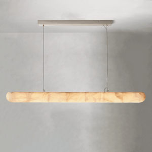 Rivaga Lisse Alabaster Linear Chandelier 60" 80" - Arialamps