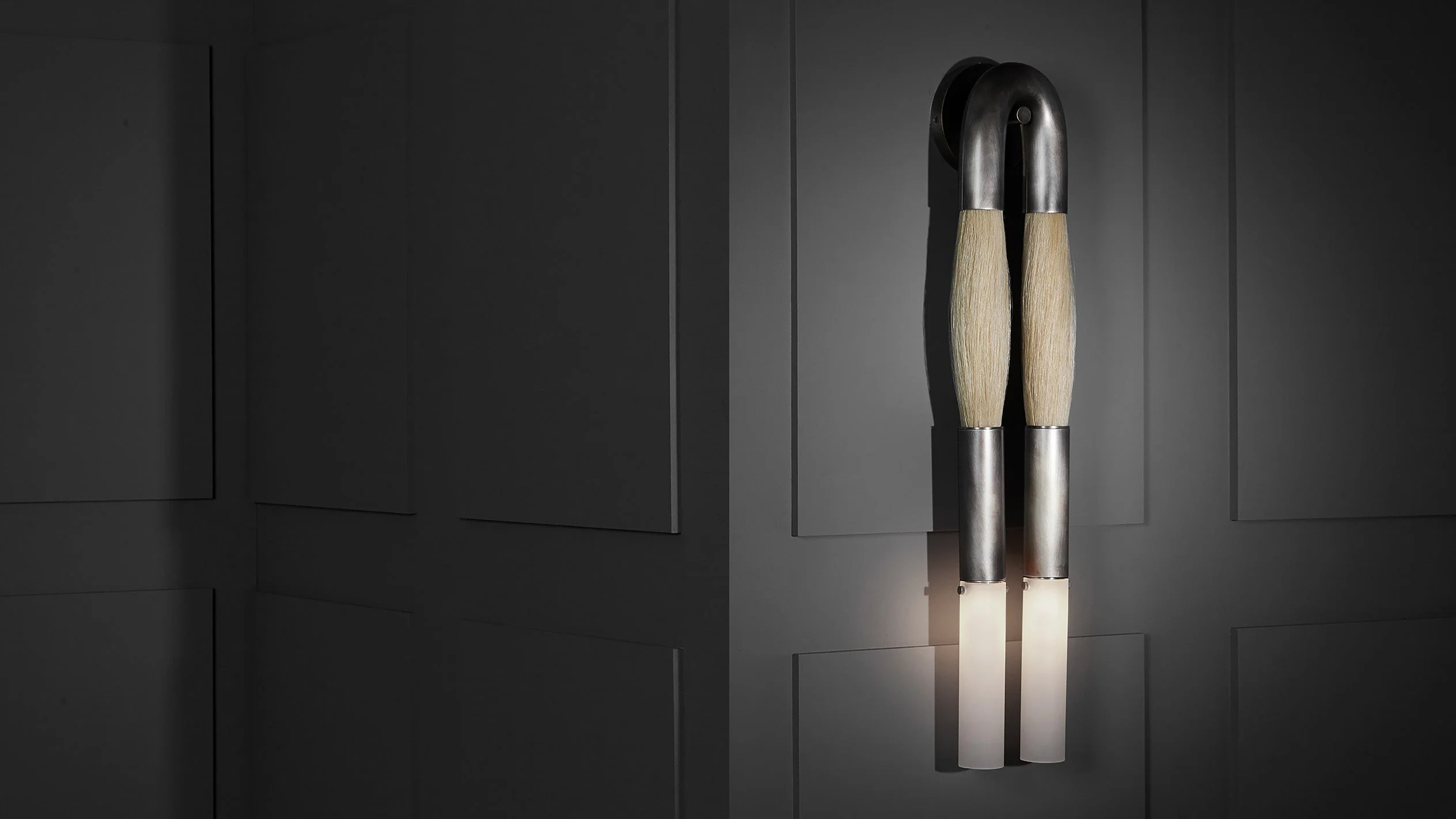 Horsehair Wall Sconce 30''H