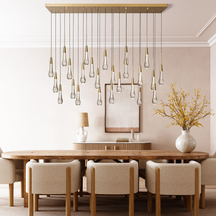 Soltaire Linear Chandelier 37'' 50'' 70'' 87"W 120"W
