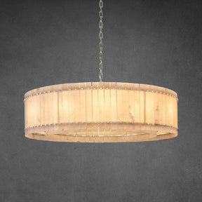 Lux Alabaster Round Chandelier 60″