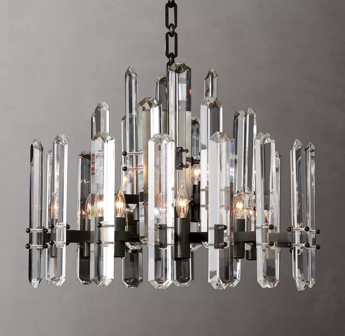 Gleam Crystal Round Chandelier 24"