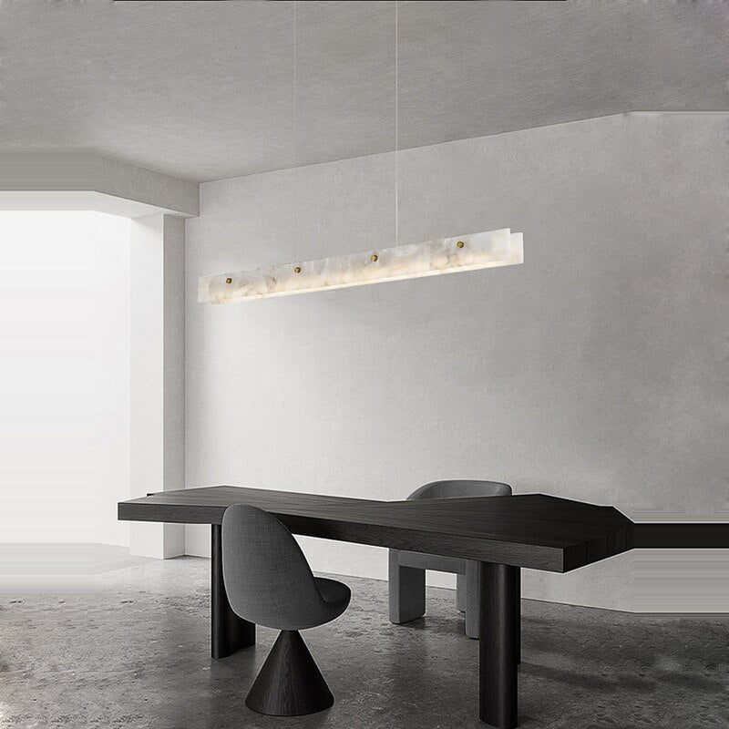 Aria 60" Natural Marble Kitchen Island Chandelier