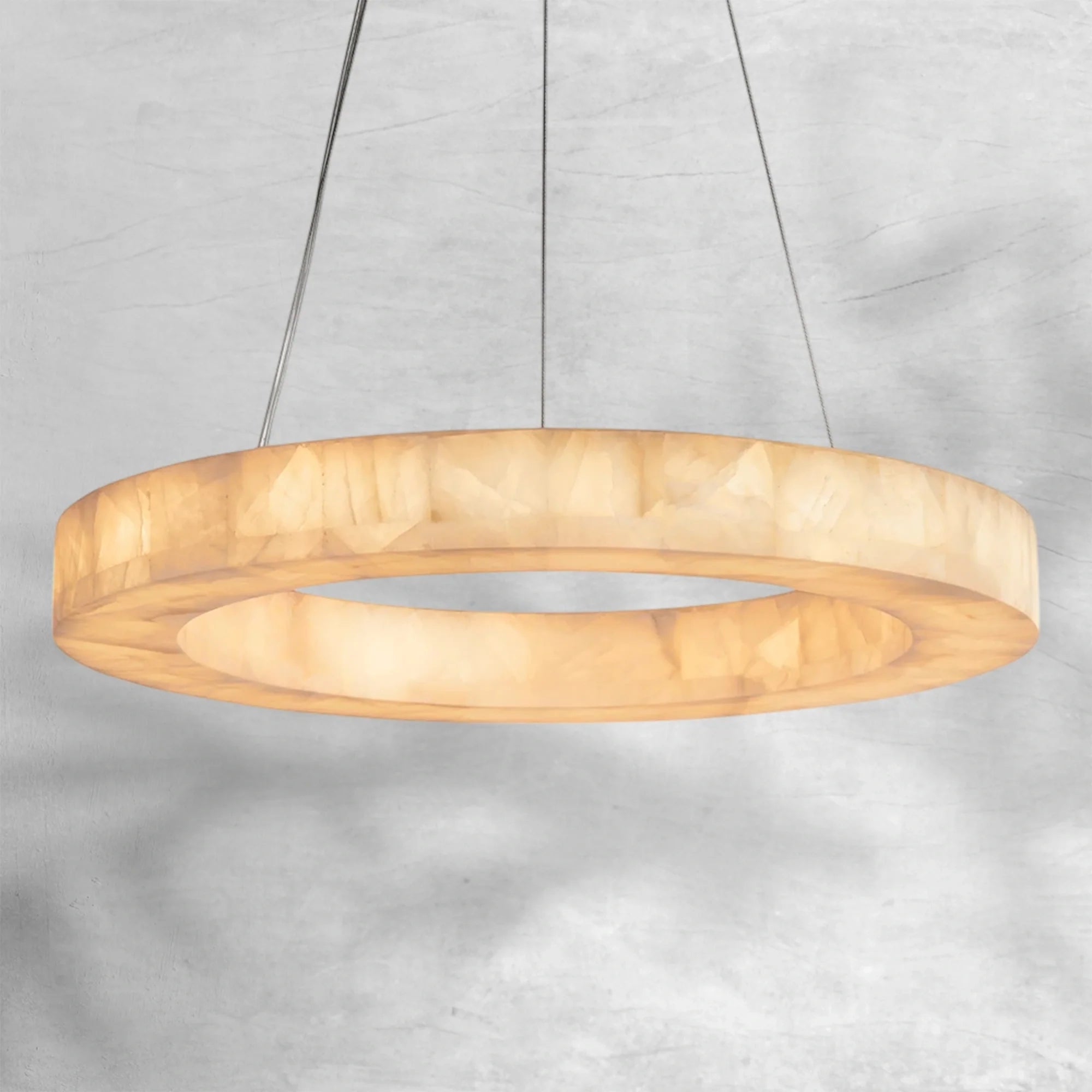 Rivaga Calcite Round Chandelier 31"40"60"