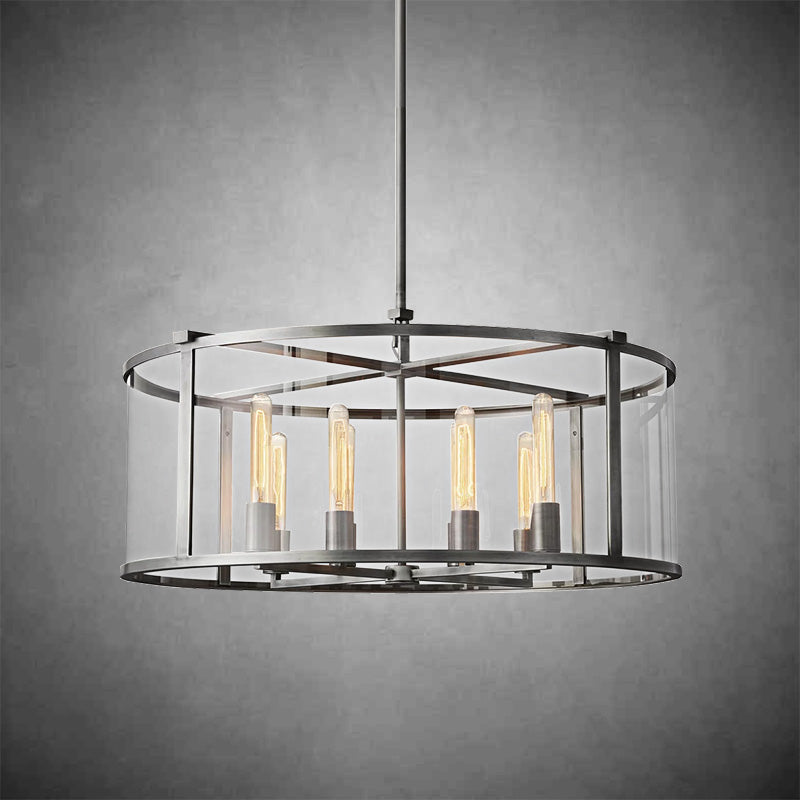 Baker Glass Lantern Modern Round Chandelier 33"44"55"