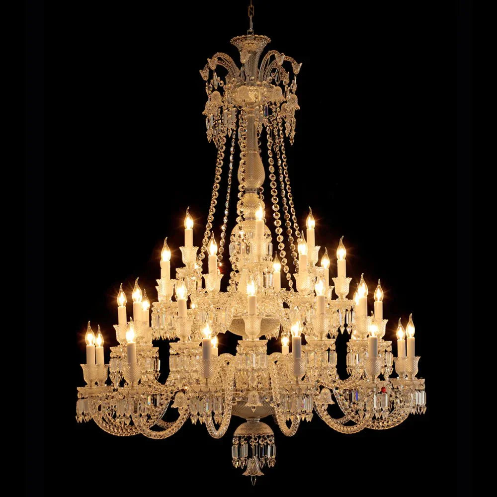 36 Lights Baccarat Crystal Chandelier - Arialamps