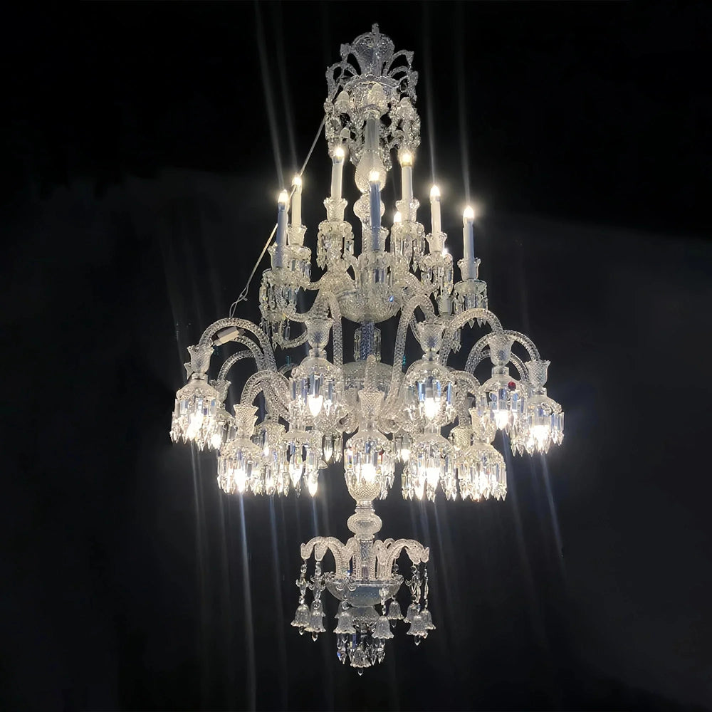 36 Lights Solstice Chandelier Clear Big Lighting - Arialamps
