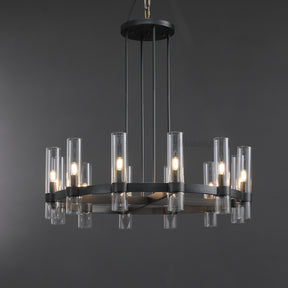 Aria Rachel Round Glass Chandelier