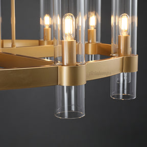 Aria Rachel Round Glass Chandelier