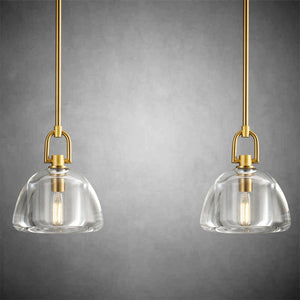 7" Glass Modern Black Pendant Lights(2PCS)