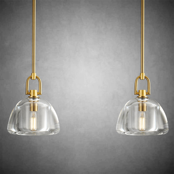 7" Glass Modern Black Pendant Lights(2PCS)