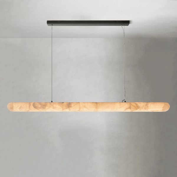 Rivaga Lisse Alabaster Linear Chandelier 60" 80" - Arialamps