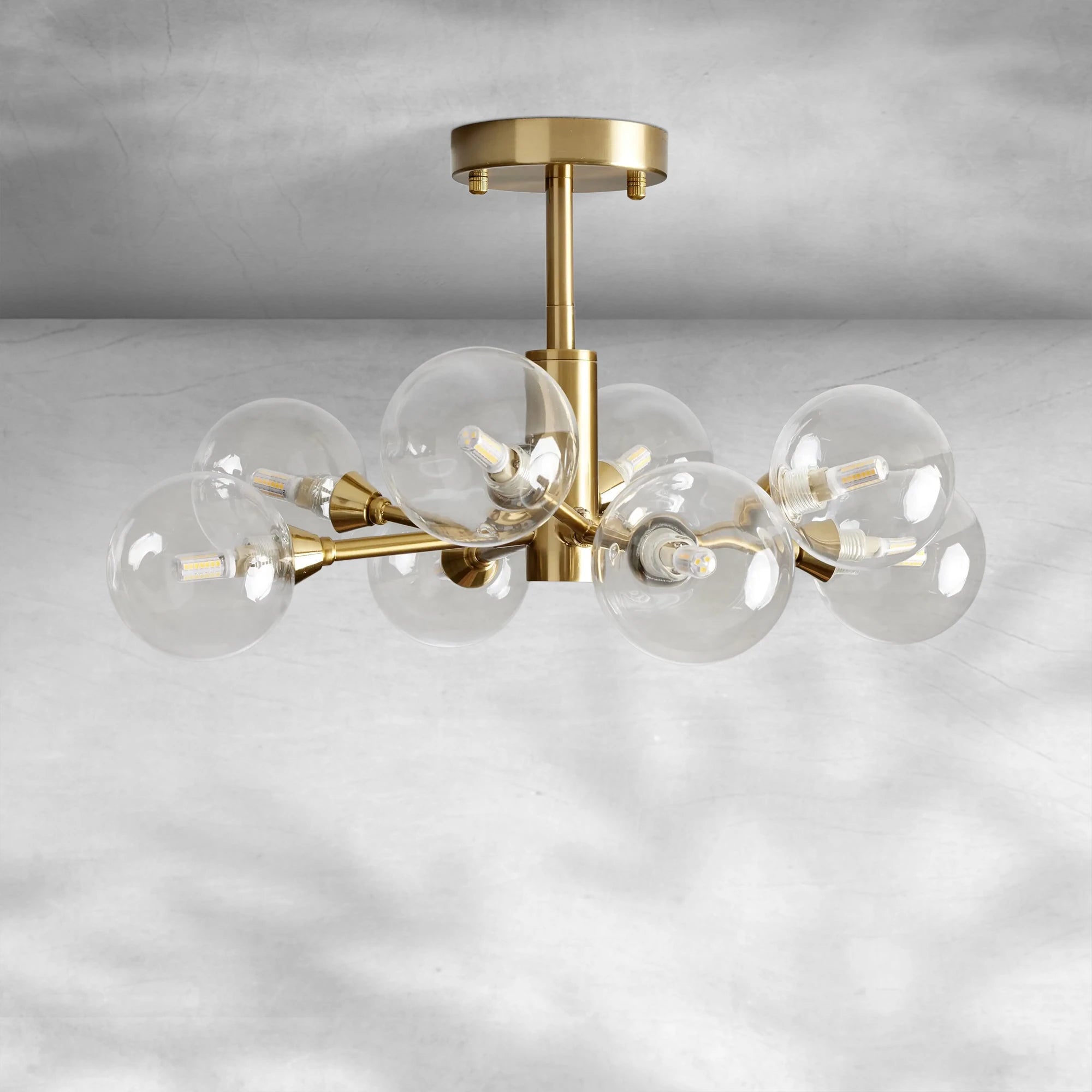 Apollo Moder Glass Ball Flushmount 20''36''47''