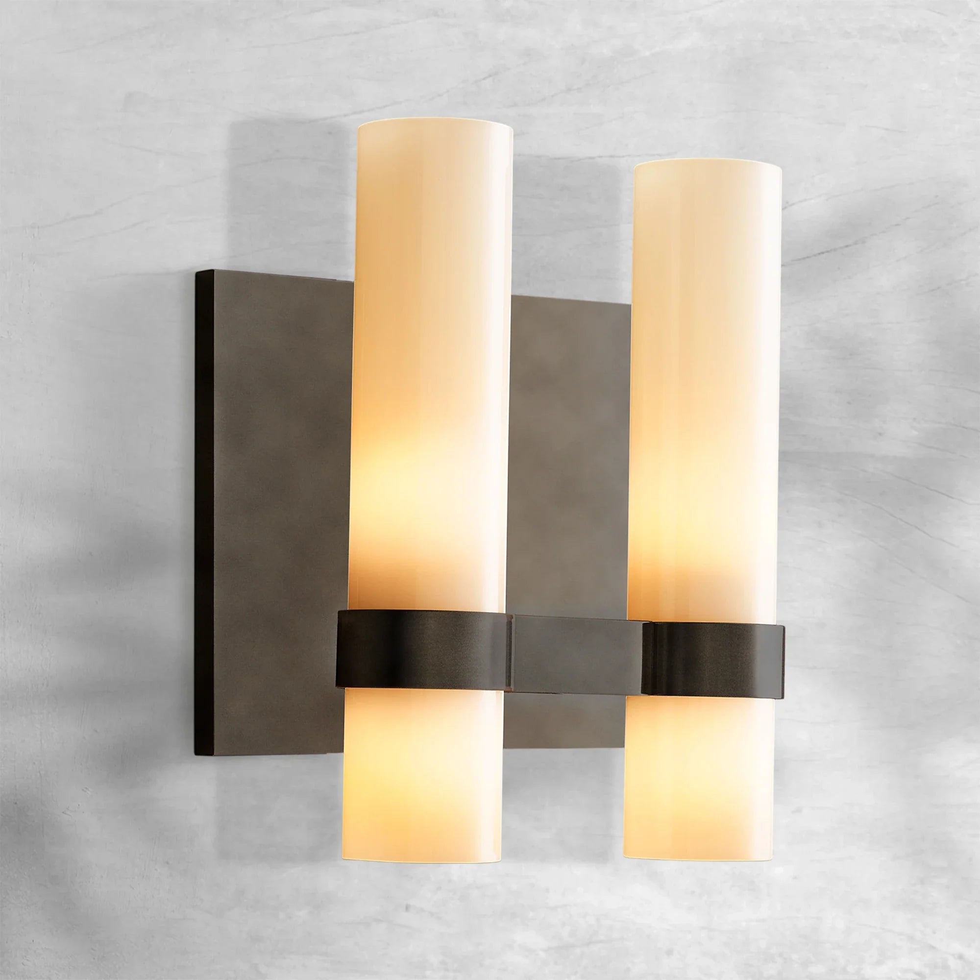 Lavelle Milk Glass Double Sconce