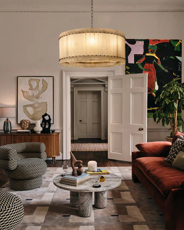 Sun Marcus Alabaster Round Chandelier