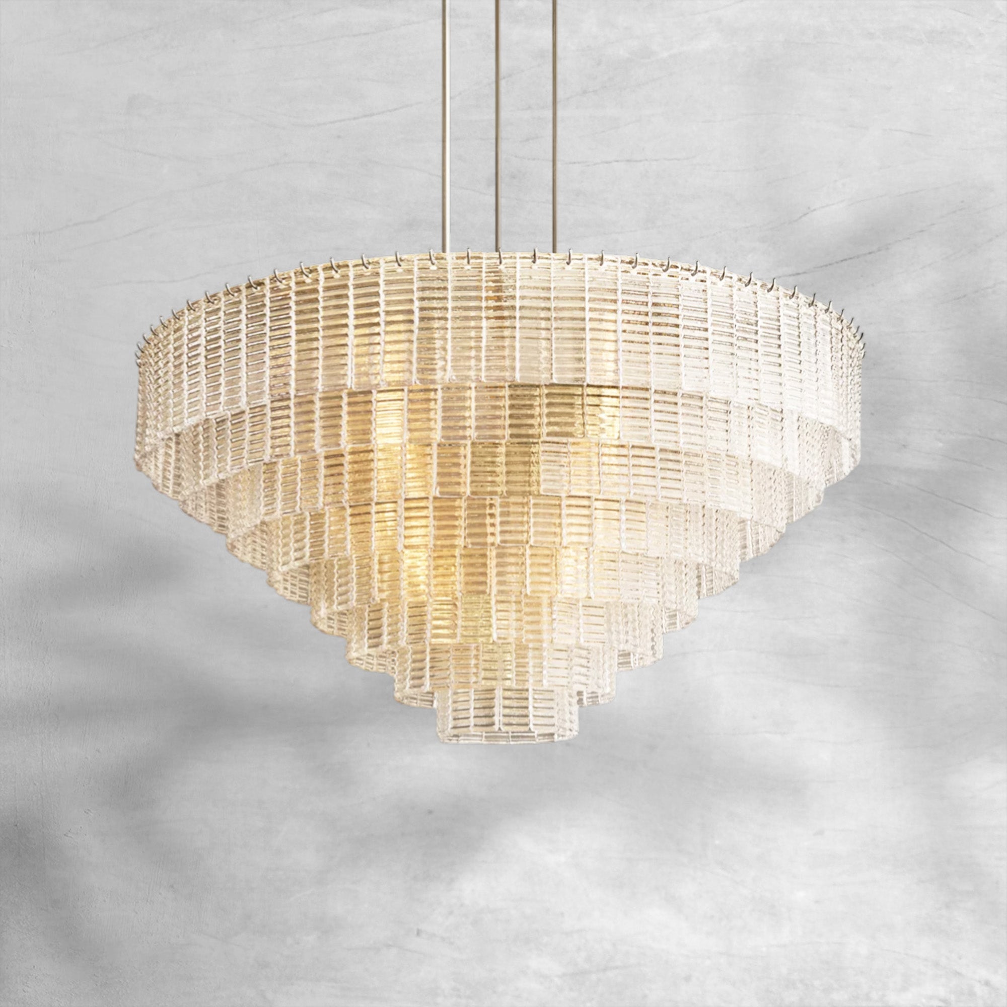 Sirena Clear Glass Round Chandelier 52"