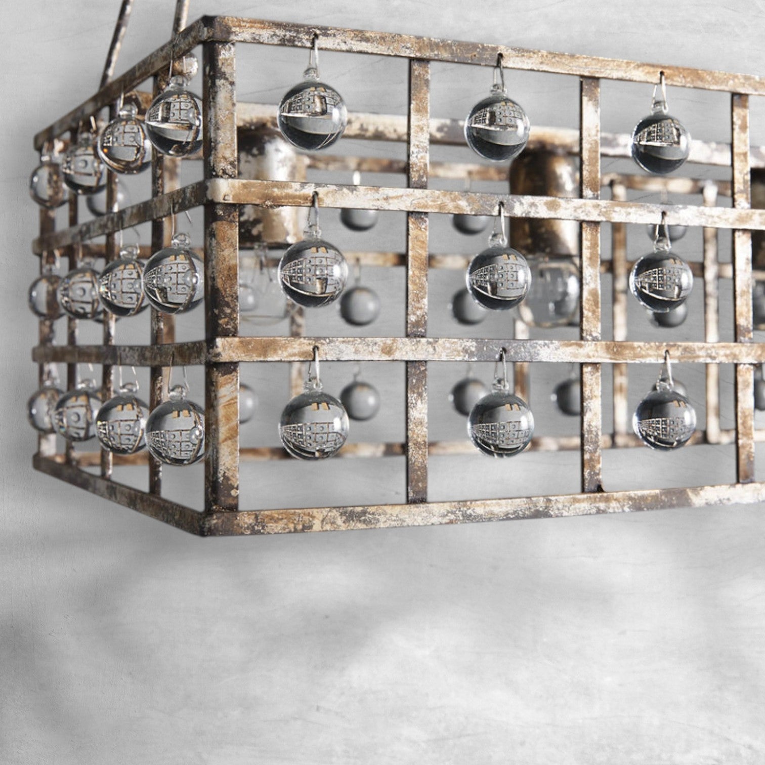 La Cage Rectangular Chandelier 7 Light