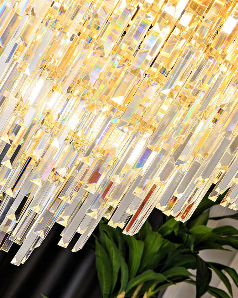 Aria Tiered Gold Crystal Chandelier