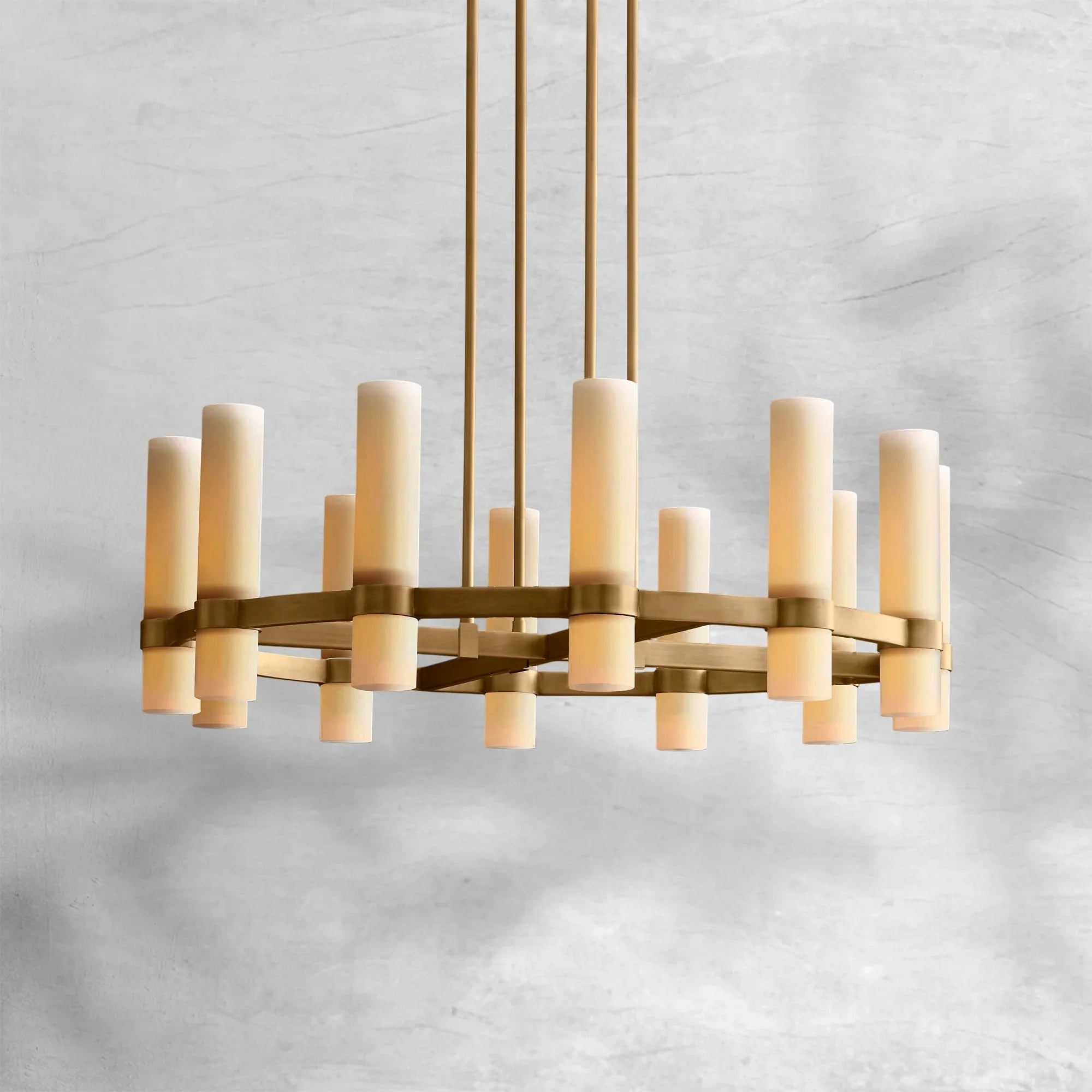 Lavelle Round Milk Glass Chandelier