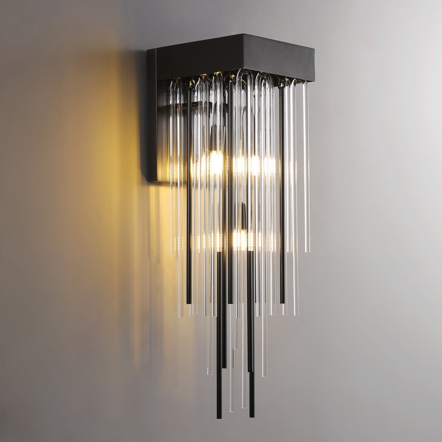 Candice Glass Brass Wall Sconce,Bedroom Wall Lamps Fixture