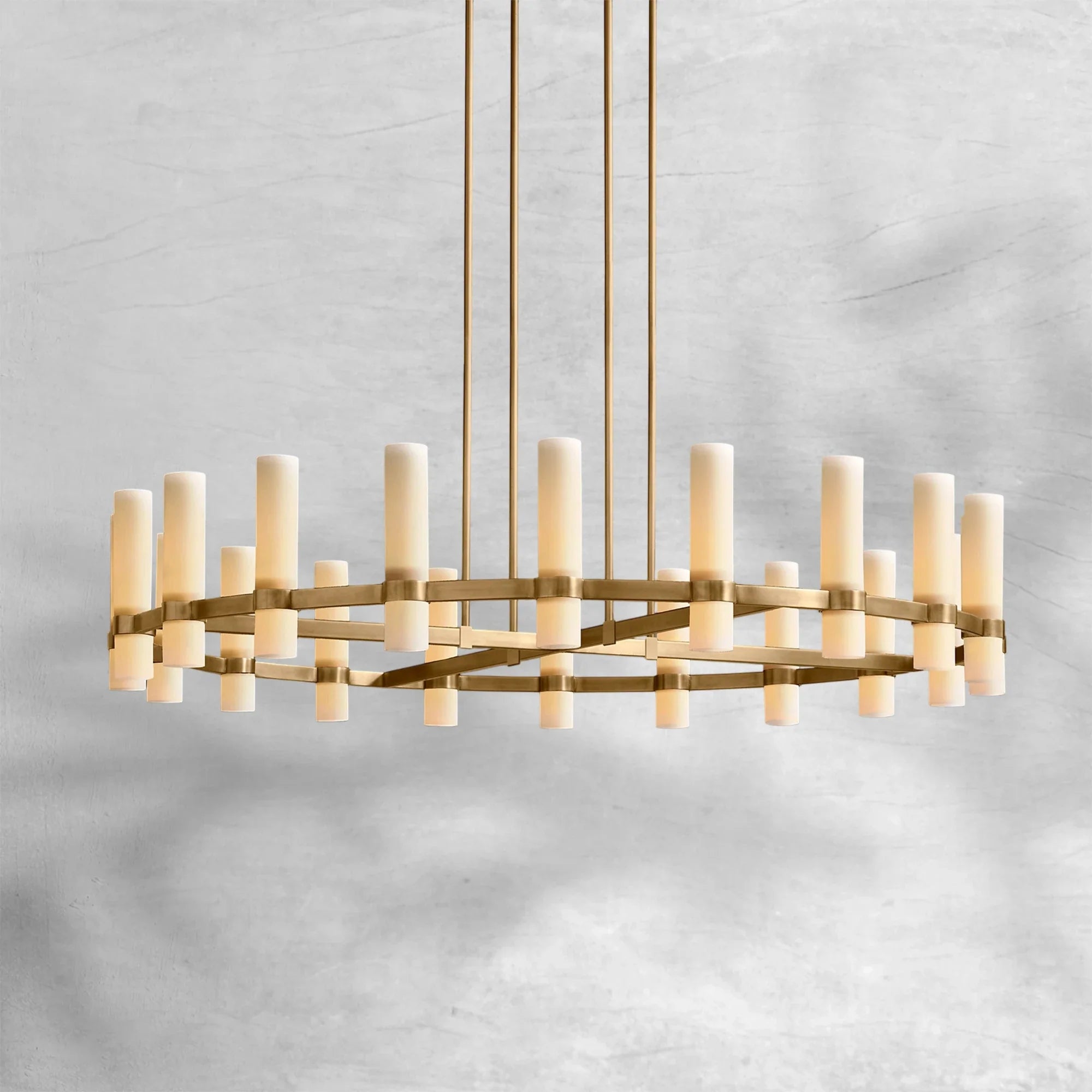 Lavelle Round Milk Glass Chandelier