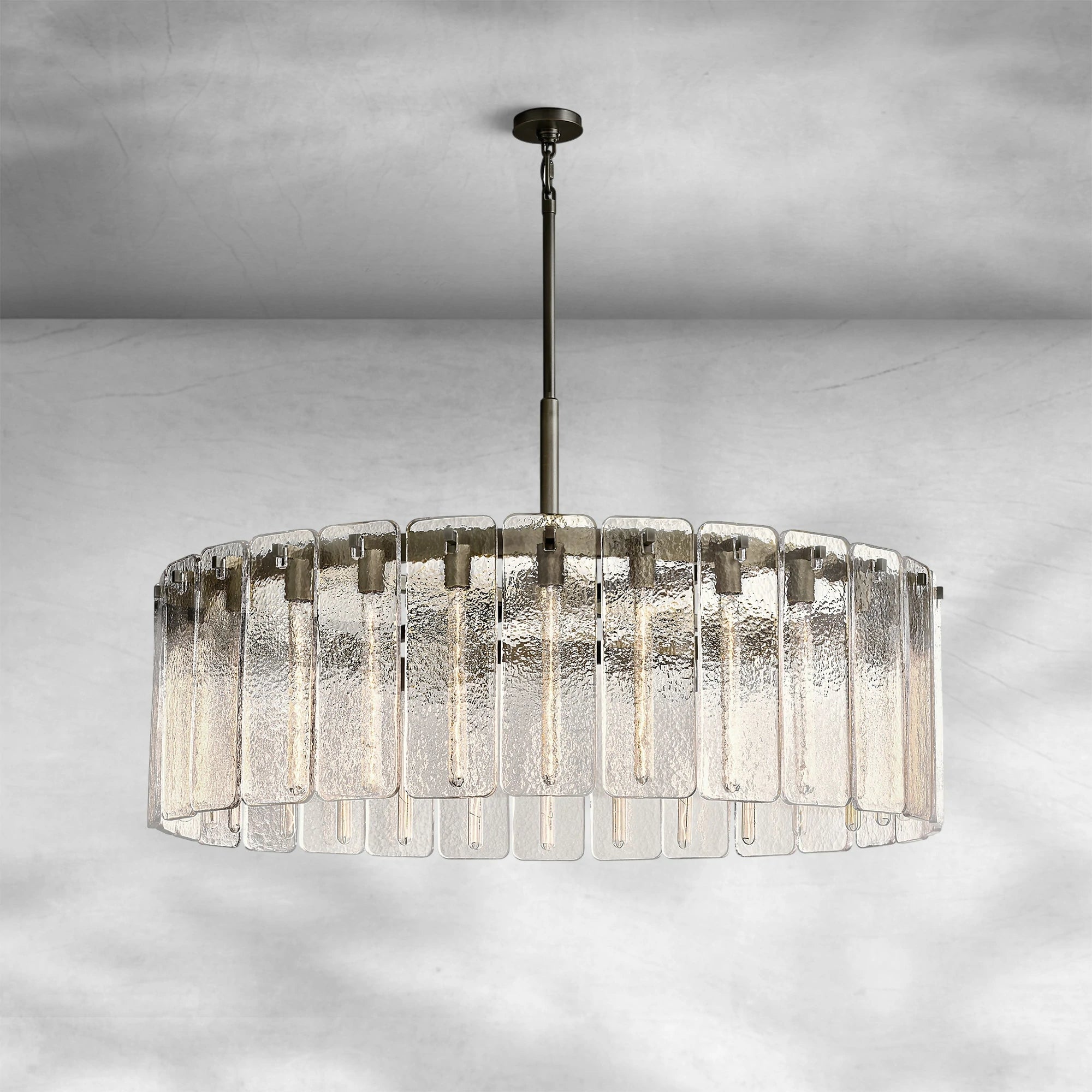Calame Glass Round Chandelier 48"