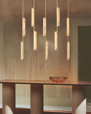 Auduban Alabaster Linear Chandelier - Arialamps