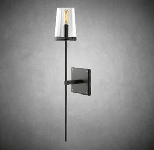 Paricia Clear Glass Linear Wall Sconce - Arialamps