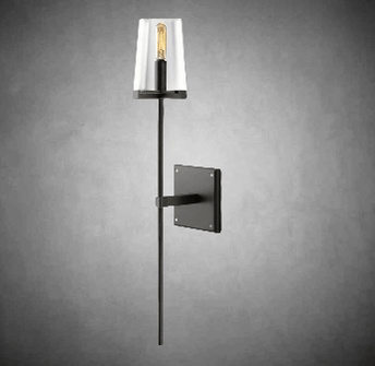 Paricia Clear Glass Linear Wall Sconce - Arialamps
