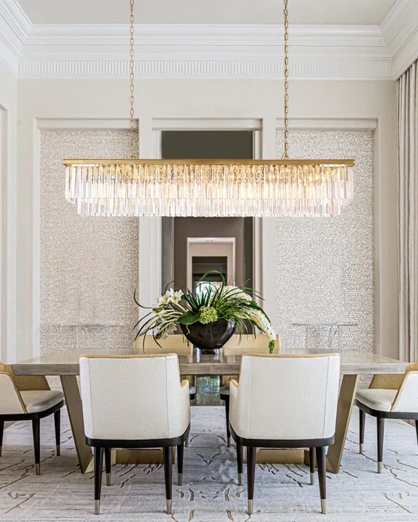 1920s Odaon Art Deco Rectangular Chandelier 40"