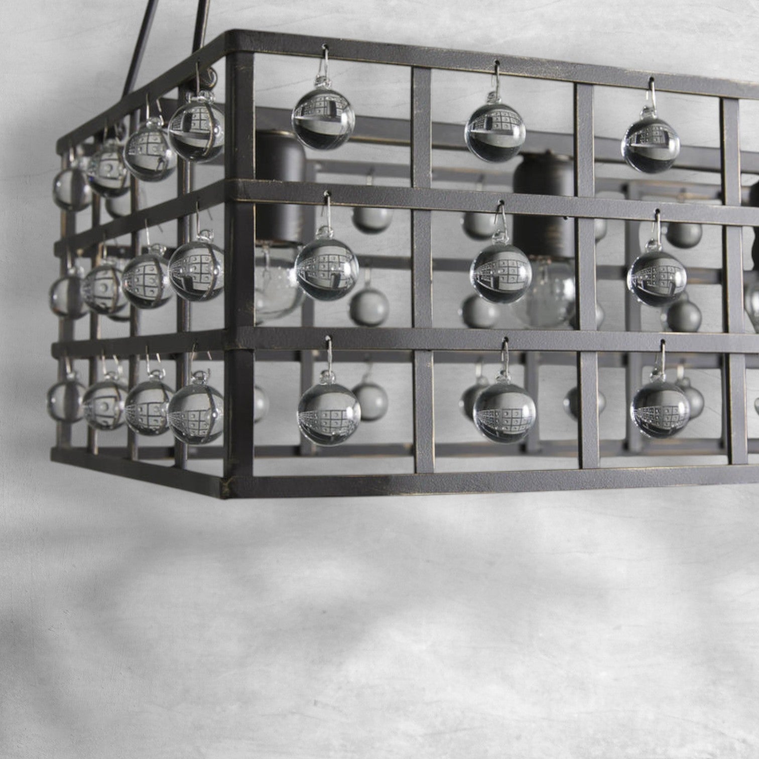 La Cage Rectangular Chandelier 7 Light