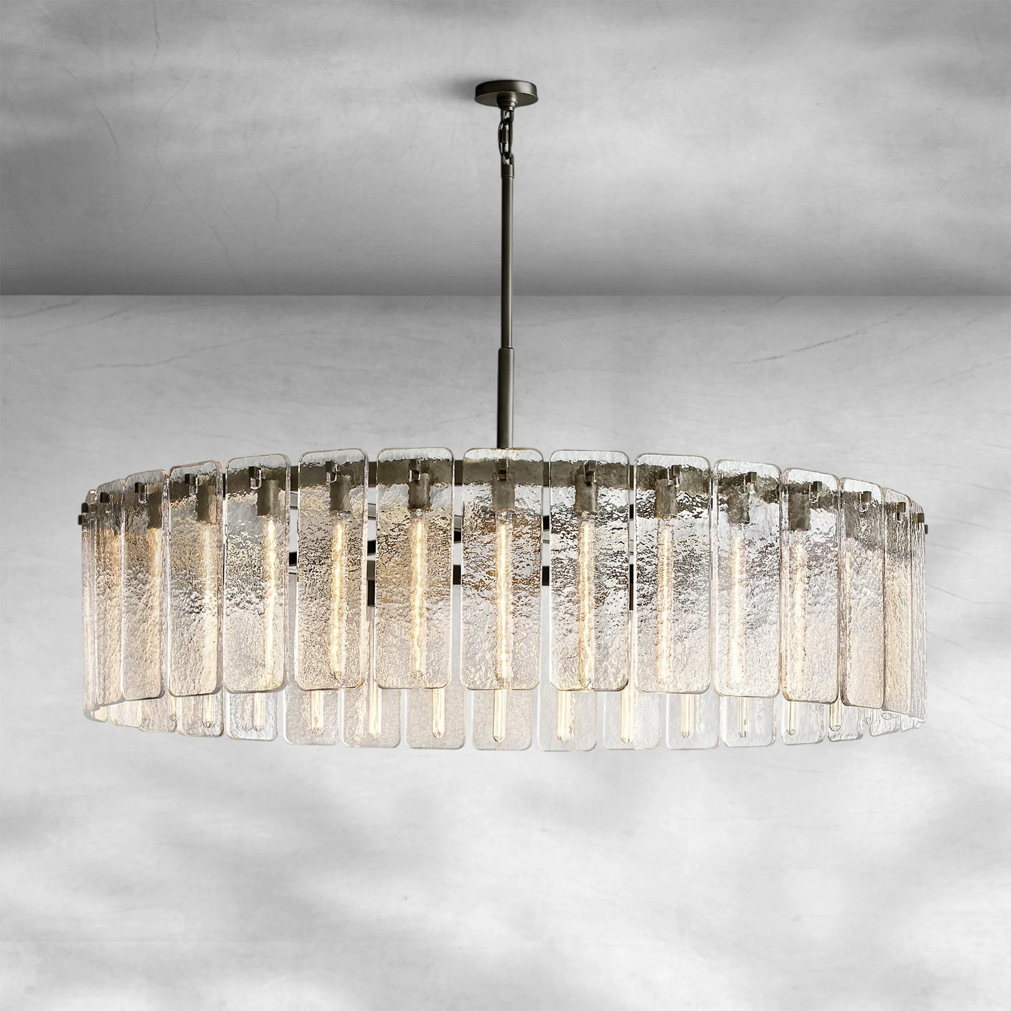 Calame Glass Round Chandelier 60"