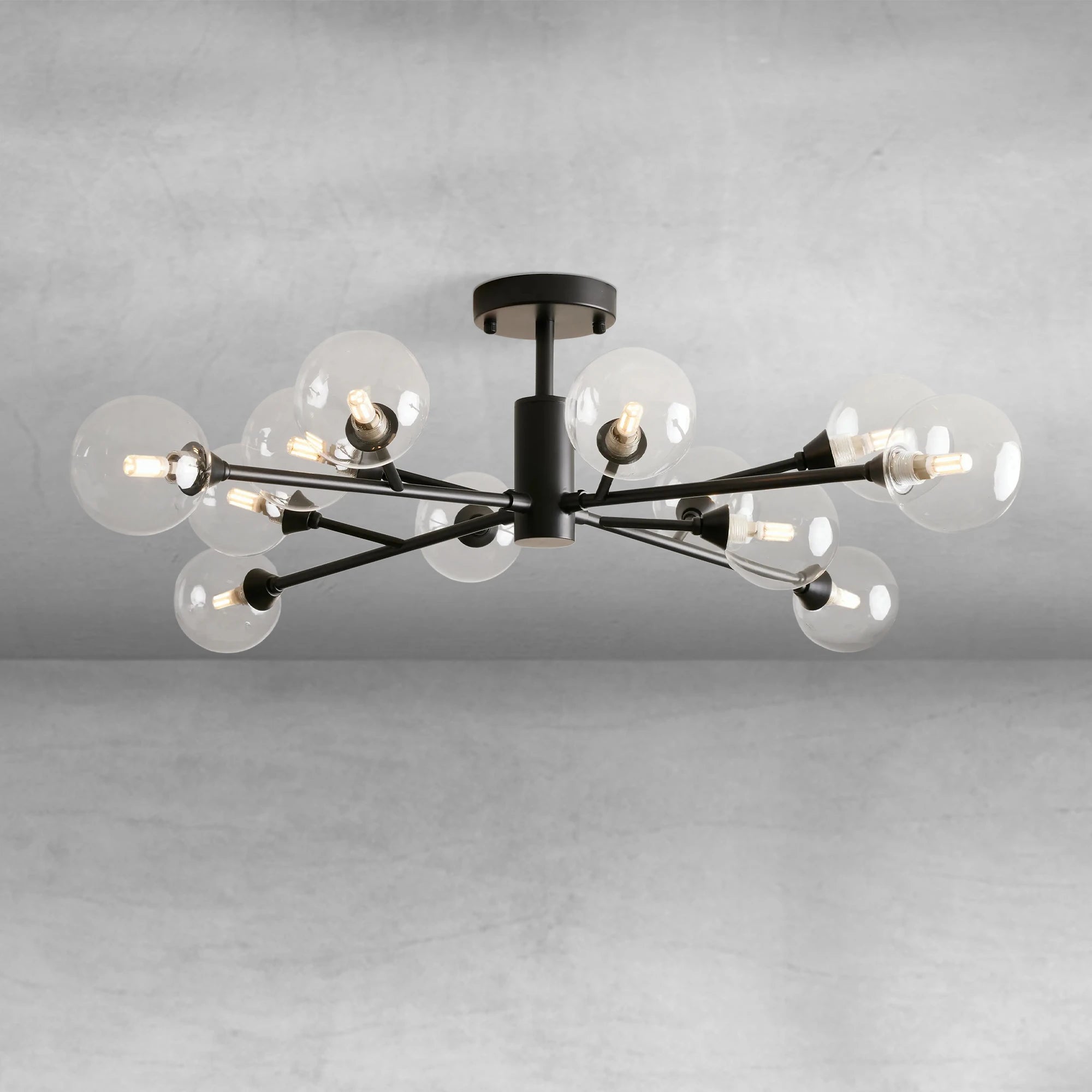 Apollo Moder Glass Ball Flushmount 20''36''47''