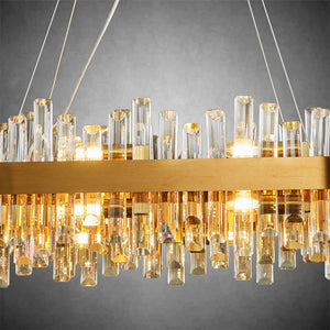 Modern Rectangular Crystal Chandeliers