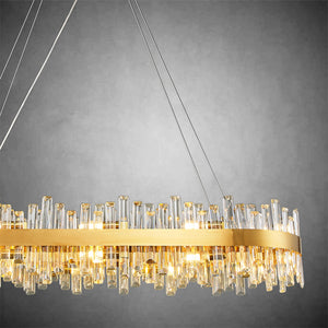 Modern Rectangular Crystal Chandeliers