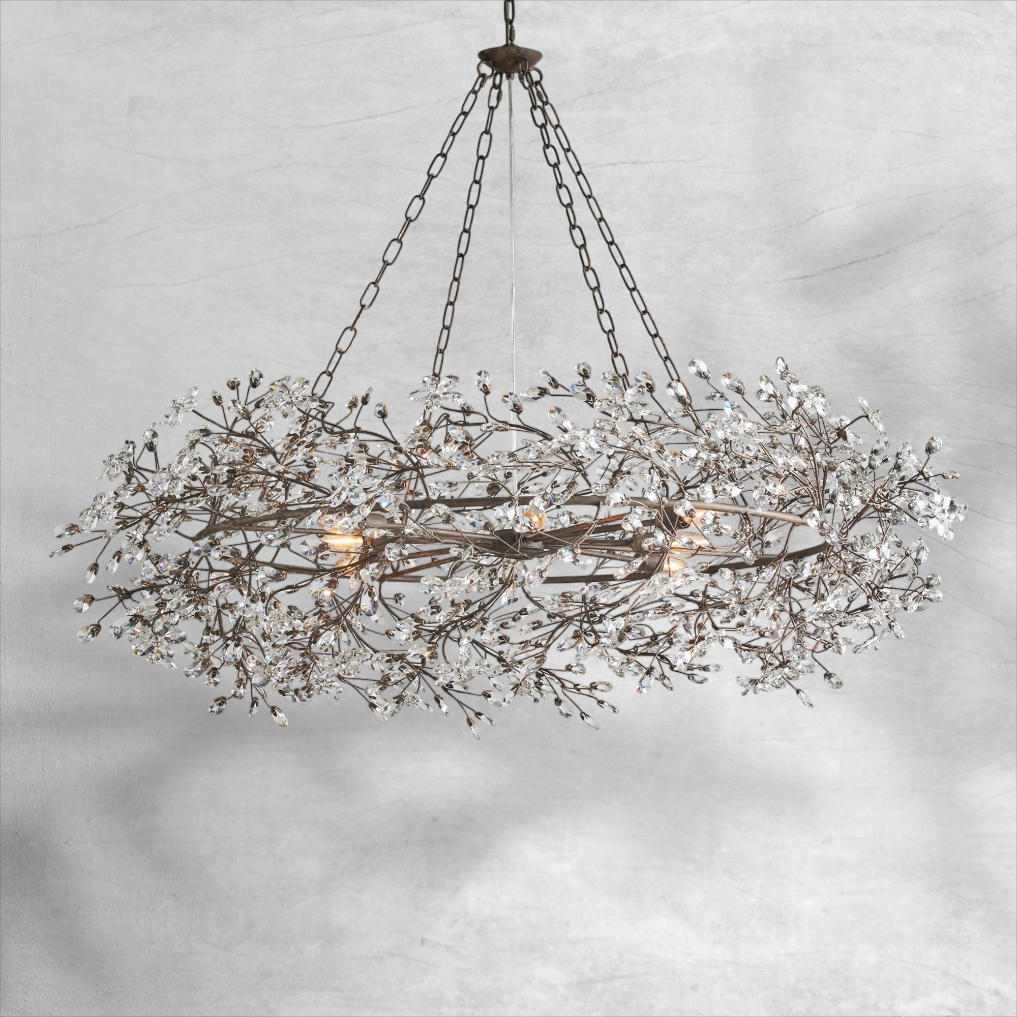 Fiore Crown Chandelier 39" 48" 60"