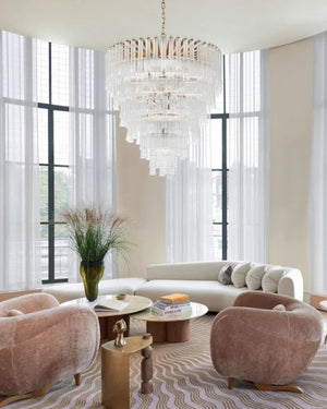 9 Light 20" Wide LED Lorelei Round Tiered Chandelier in Black Chain use for dining room American chandelier