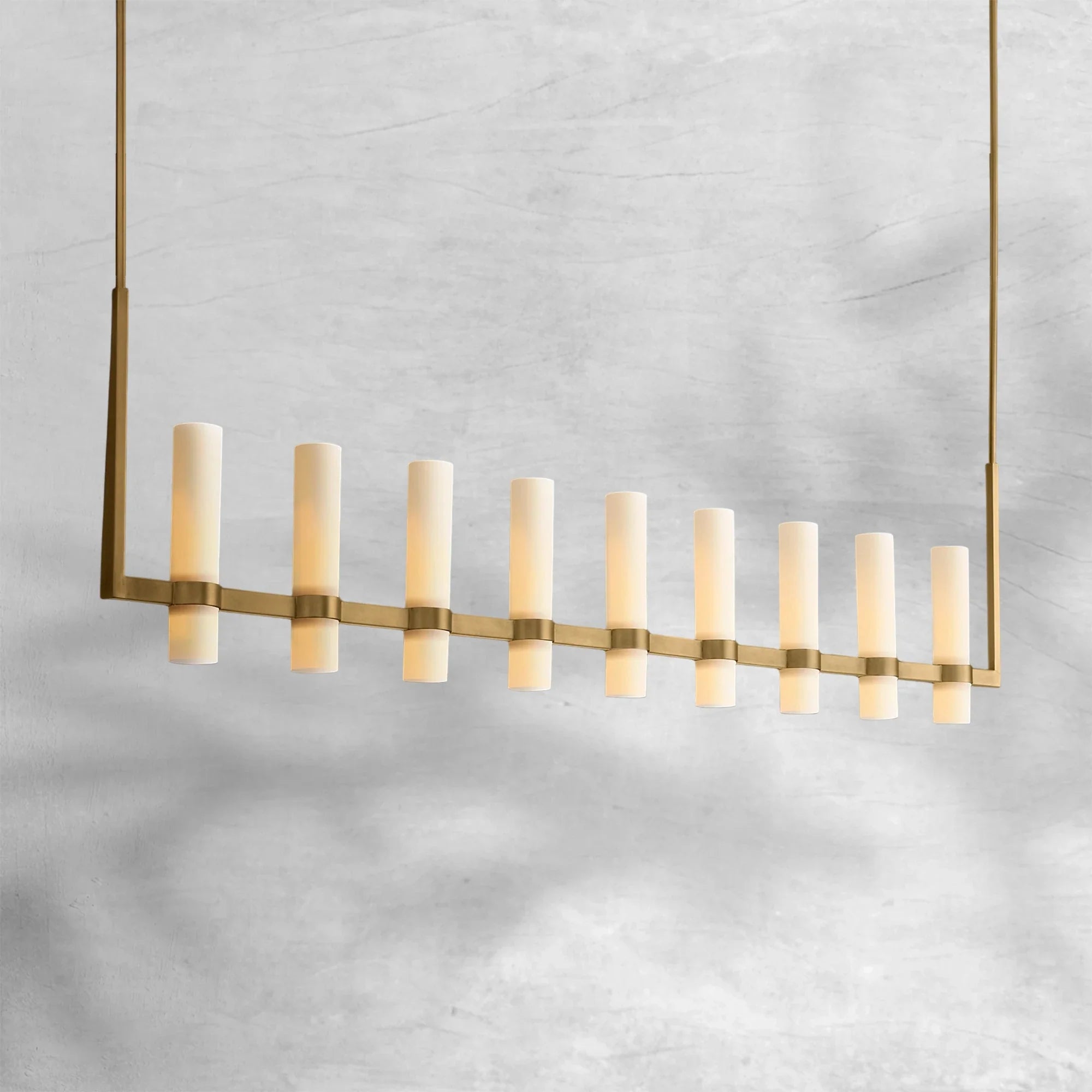 Lavelle Linear Milk Glass Chandelier
