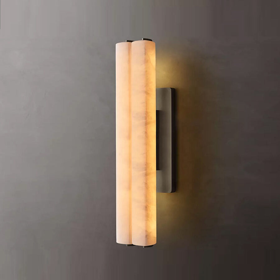 Auduban Alabaster Double Sconce
