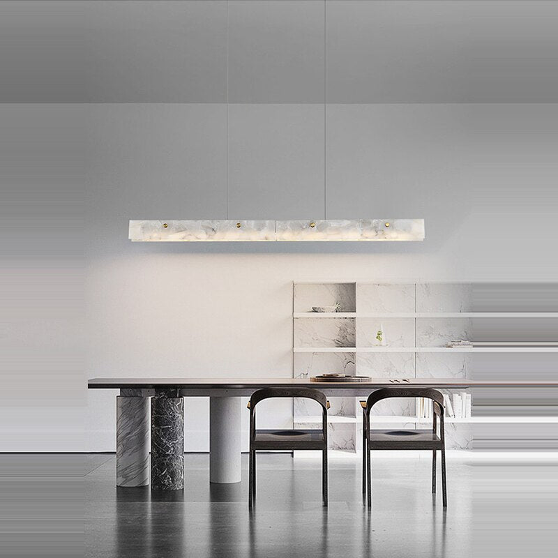 Aria 60" Natural Marble Kitchen Island Chandelier